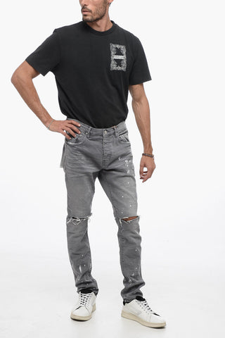 Low-Waist Distressed slim Fit Jeans 16cm