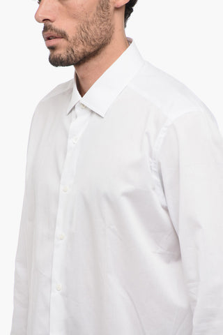 Cotton Poplin Shirt with Classic Collar