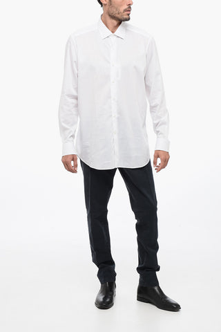 Cotton Poplin Shirt with Classic Collar
