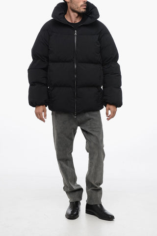 Solid Color Padded Jacket with Zip Closure