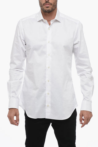 Spread Collar Poplin Cotton Slim Fit Shirt
