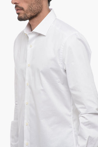 Spread Collar Poplin Cotton Slim Fit Shirt