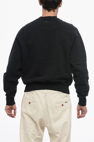 Brushed Cotton PARIS Sweatshirt with Printed Logo
