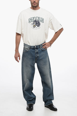 Jeans regular Fit con Cuciture a Vista 25cm