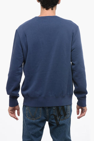 POLO SPORT Crew Neck Fleece Cotton Sweatshirt with Print