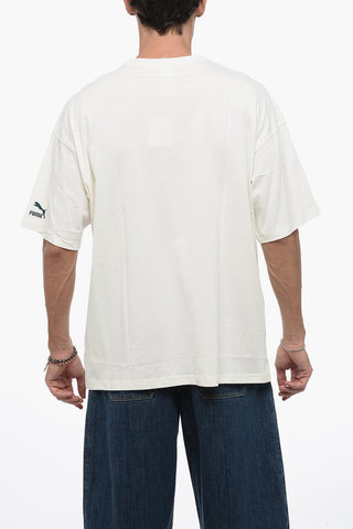 STAPLE Crew-Neck T-shirt with Rib Edge