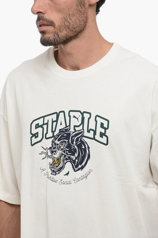 STAPLE Crew-Neck T-shirt with Rib Edge