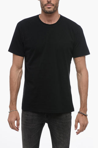 Solid Color Cotton Crew-neck T-shirt