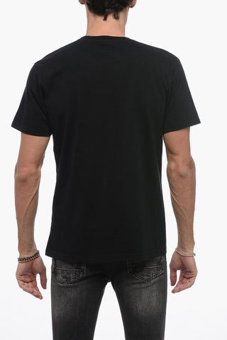 Solid Color Cotton Crew-neck T-shirt