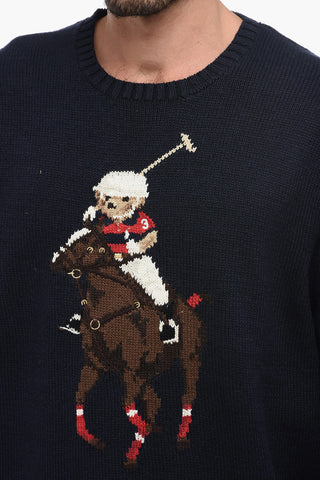 Crewneck Sweatshirt with Embroidered POLO BEAR