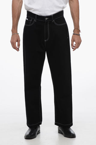 Twill 5 Pockets Pants with Visible Stiching