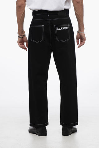 Twill 5 Pockets Pants with Visible Stiching