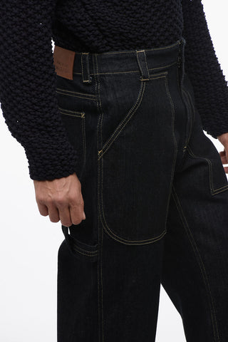 Extra Dark Wash Cargo Denims 22cm