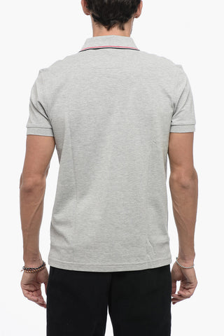 Polo a 3 Bottoni In Cotone Piquet Slim Fit