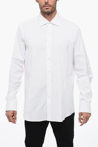 Cotton Poplin MIAMI Shirt with Spread Collar
