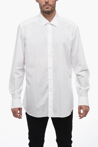 Camicia a Tinta Unita con Collo Francese