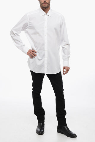 Camicia a Tinta Unita con Collo Francese