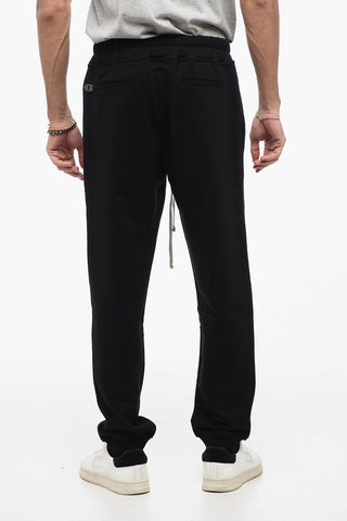 RICK OWENS x CHAMPION Brushed Cotton Sweatpants with Embroidered Logo