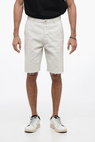 MM1 Denim Shorts with Raw-cut Hem