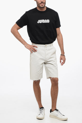 MM1 Denim Shorts with Raw-cut Hem