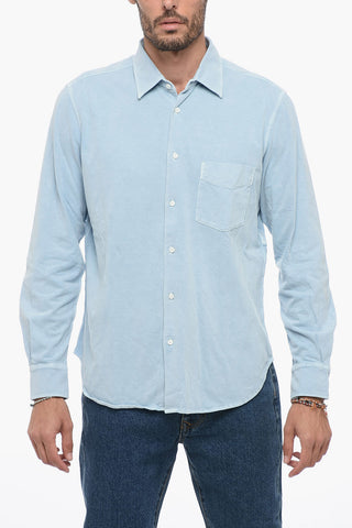Camicia in Jersey di Cotone con Taschino