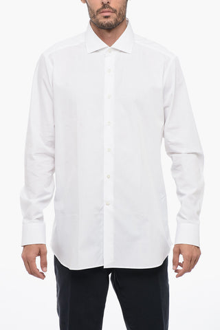 Camicia a Tinta Unita con Collo Francese
