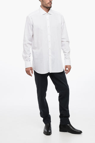 Camicia a Tinta Unita con Collo Francese