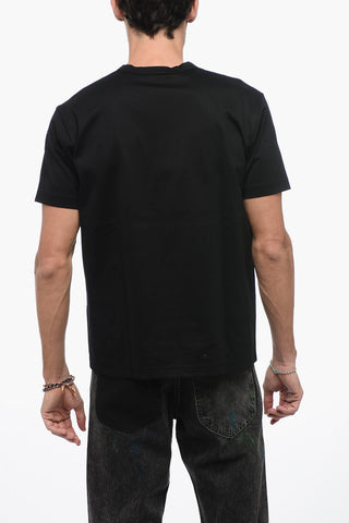 Crew Neck Cotton T-Shirt with Print