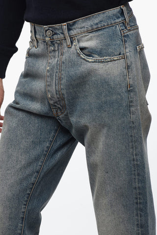 Délavé Denims with Distressed Detail