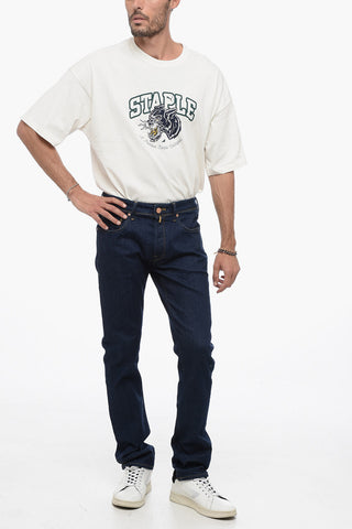 Dark Wash Jeans with Visible Stiching 17,5cm