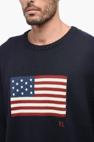 Relaxed-fit Pullover with USA Flag