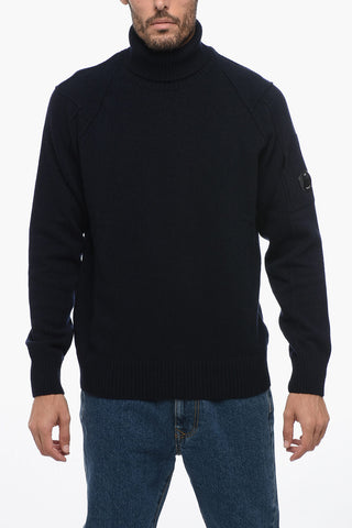 Wool-blended Turtleneck Sweater with Cuffs
