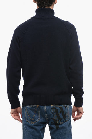 Wool-blended Turtleneck Sweater with Cuffs
