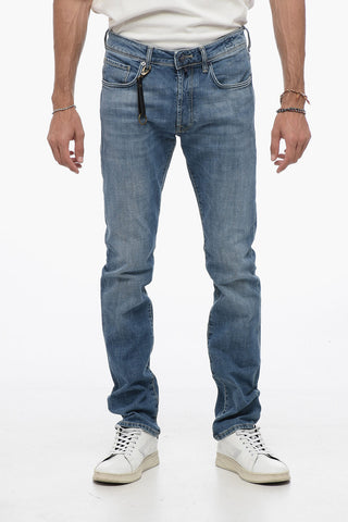 Jeans Stretch con Cuciture a Vista 18cm