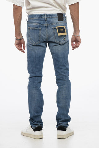 Jeans Stretch con Cuciture a Vista 18cm