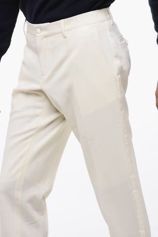 Pantaloni in Lana Sartoriali con Dettaglio Gros Grain