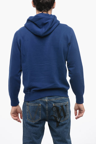 Fleece Cotton Blend Hoodie with Patch Pocket