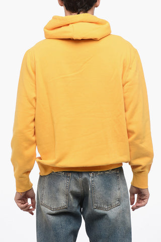 Fleeced Cotton Hoodie with Embroidered Logo