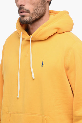 Fleeced Cotton Hoodie with Embroidered Logo