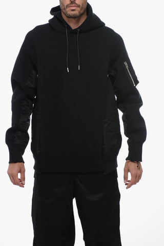 Hoodie Sweatshirt with Nylon Inserts