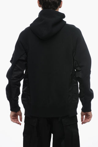 Hoodie Sweatshirt with Nylon Inserts