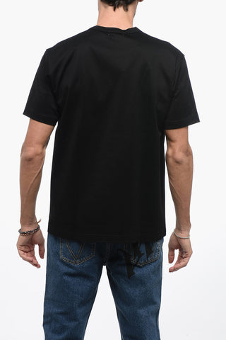 EYE Crew Neck Cotton T-Shirt with Print