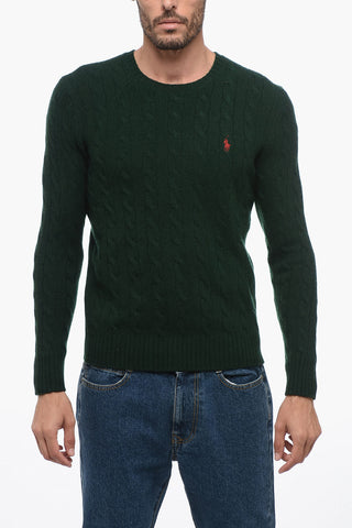 Crew Neck Aran Cashmere Blend Sweater