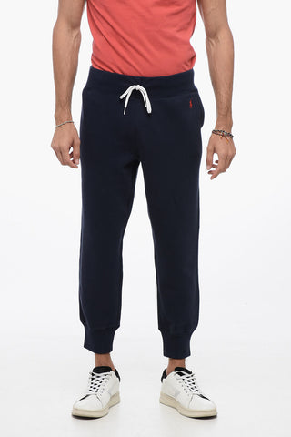 Cotton Blend Fleeced Sweatpants with Cuffs