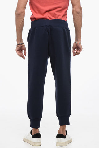 Cotton Blend Fleeced Sweatpants with Cuffs
