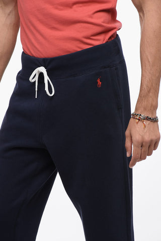 Cotton Blend Fleeced Sweatpants with Cuffs