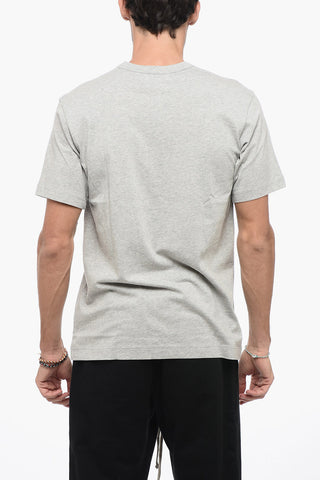 LACOSTE X CDG Crew Neck Cotton T-Shirt with Printed Logo