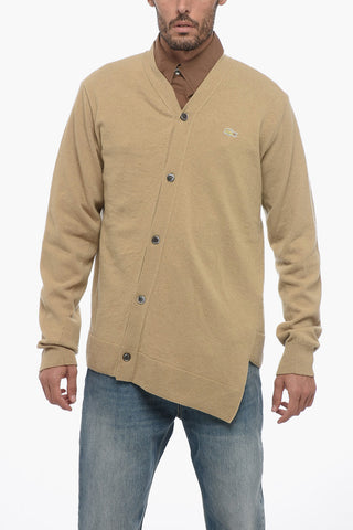 LACOSTE X CDG Wool Cardigan with Lurex Logo