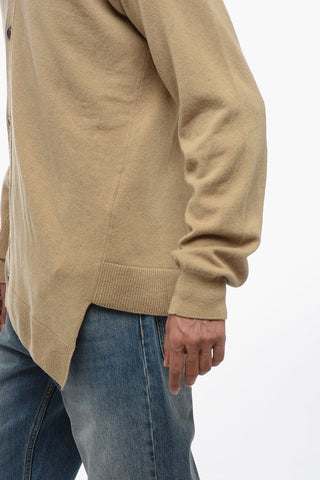 LACOSTE X CDG Wool Cardigan with Lurex Logo