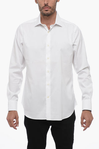 Camicia in Tinta Unita con Collo Francese